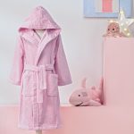 Dečiji bademantil sa kapuljačom - Girl Unicorn (rozi), uzrast 5/6 godina