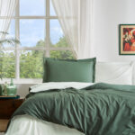 Komplet posteljine za bračni krevet - Colourist (smaragdno zelena)