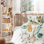 Komplet posteljine za krevetac - Jungle (krem)