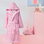 Dečiji bademantil sa kapuljačom - Girl Unicorn (rozi), uzrast 1/2 godine