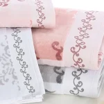 Emily peškir 30×50 cm - puder roze boja