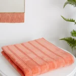 Sadem Stripe (Ogranic) peškir 90×150 cm – narandžasta boja