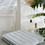 Sadem Stripe (Organic) peškir 90×150 cm – zelena boja