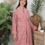 Ženski bademantil - Sadem Spruce (Organic), koralna boja (L)