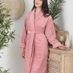 Ženski bademantil - Sadem Spruce (Organic) - koralna boja (XL)