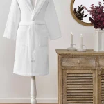 Muški bademantil sa kapuljačom - Fashion Line, beli (L)