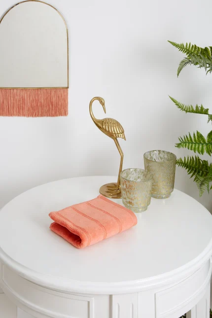 Sadem Stripe (Organic) peškir 30×50 cm – narandžasta boja