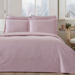 Pike set za bračni krevet – Jakard Lux (roze)