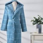 Muški bade mantil sa kapuljačom - Hawai Maro, plavi (XXL)