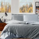 Komplet posteljine za bračni krevet – Colourist (pepeljasto siva/srebrna)
