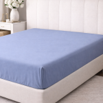 Čaršav sa lastišem 100x200 cm i 2 jastučnice - Colourist (plava)