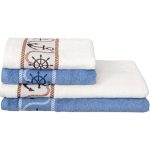 Set peškira Anchor Marine – svetlo plava/krem