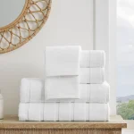 Peškir Sadem Stripe (Organic) – bela 50x90 cm