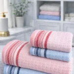 Set peškira Bent – plava/roze