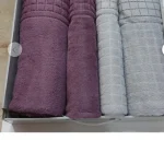 Komplet od 4 peškira - bordo/siva boja