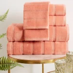 Peškir Sadem Stripe (Organic) – breskva 90x150 cm