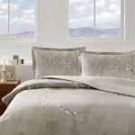 Komplet posteljine za bračni krevet – zelena White Sakura (posebno)