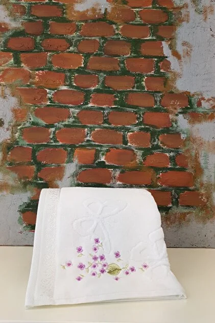 2_org_zoom Peškir Jasmin – bela 50x90 cm (vezeni) - Slika 1