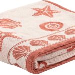 Sea Shell peškir 50x90 – krem-kremeno crvena