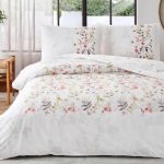 Komplet posteljine za bračni krevet – puder Begonia