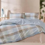 Komplet posteljine za bračni krevet – plava Color Square