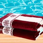 Peškir za plažu Pusula – bordo 70x140 cm
