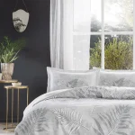 Komplet posteljine za bračni krevet (king) – siva (Frunze)