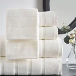 Peškir Sadem Stripe (Organic) – krem 50x90 cm