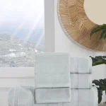 Peškir Sadem Stripe (Organic) – zelena 30x50 cm