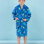 Disney Mickey Smile dečiji bademantil sa kapuljačom (5–6) – plavi
