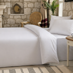 Komplet posteljine za bračni krevet – bela (hotel)