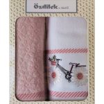 Daisy Border set peškira (2 kom, u kutiji) – roze