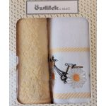 Daisy Border set peškira (2 kom, u kutiji) – žuti