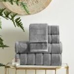 Peškir Sadem Stripe (Organic) – siva 30x50 cm