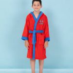 Dečiji bademantil Spiderman - crveni, sa kapuljačom, uzrast 5/6 godina (Disney)