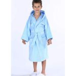 Dečiji bademantil sa kapuljačom Boy Traffic – plava (1–2)