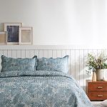 Prekrivač za krevet set – plava Flor Espiral